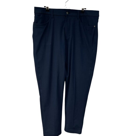 Lululemon Athletica ABC Classic-Fit Trouser Men’s Size 34 Warpstreme Pants Navy - Picture 2 of 7